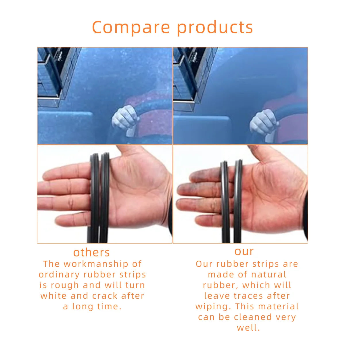 Car Windshield Rubber Strip Wiper 6mm Car Wiper Blade 14' 16' 17' 18' 19'