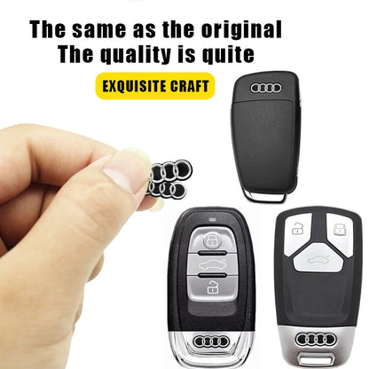 Car Logo Remote Control Key Badge Sticker For Audi Q5 Q3 Q2 Q7 A3 B5 B6 B7