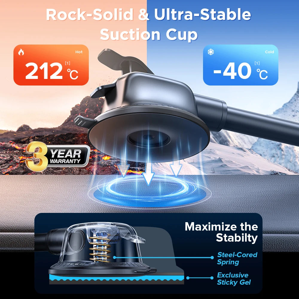 JOYROOM 360° Long Arm Car Phone Holder Air Vent GPS Stand Rotating