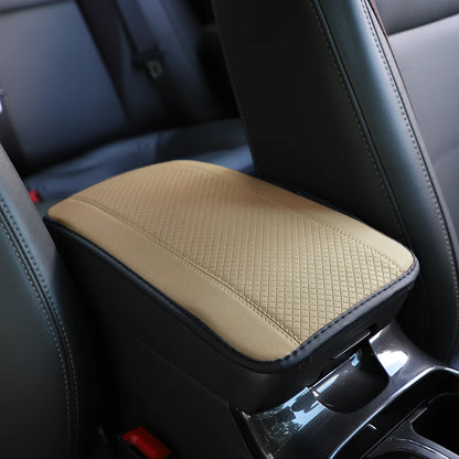1 PU Comfortable Embossed Waterproof Anti-fouling Car Armrest Cushion
