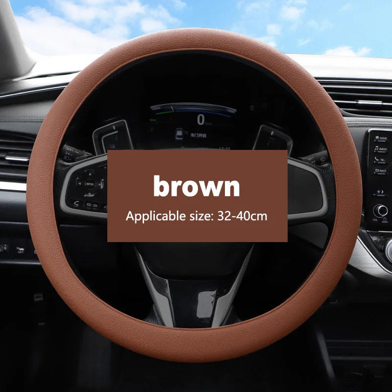 Car Silicone Steering Wheel Cover Elastic Non-Slip Cover For 36-40cm