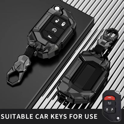 Fit for Jeep Wrangler Car Key Fob Cover Case Dodge Grand Cherokee Gladiator