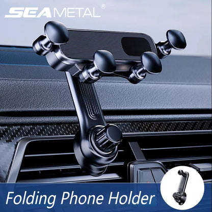 SEAMETAL Gravity Car Phone Holder Air Vent Telescopic Car Phone Mount
