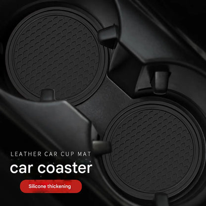 Car Cup Holder Anti-Slip Silicone Insert Coaster Mat Car Black Fit For Most