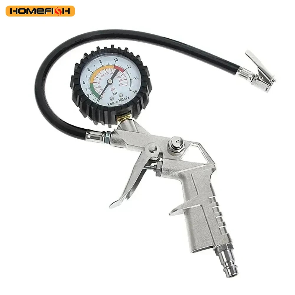 220PSI Car Motorcycle Multifunctional Tire Air Pressure Monitoring Gauge