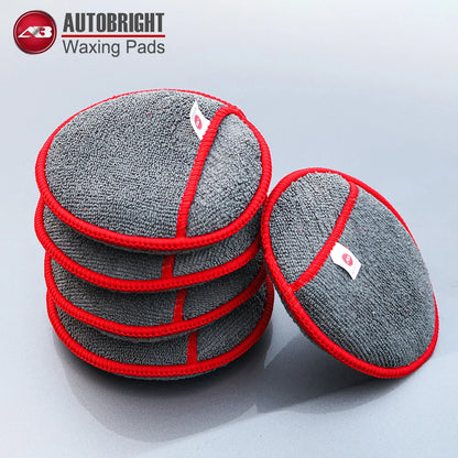 AUTOBIGHT 2/5/10 Pcs Car Waxing Sponge Polish Applicator Pads 5 Inch Fiber
