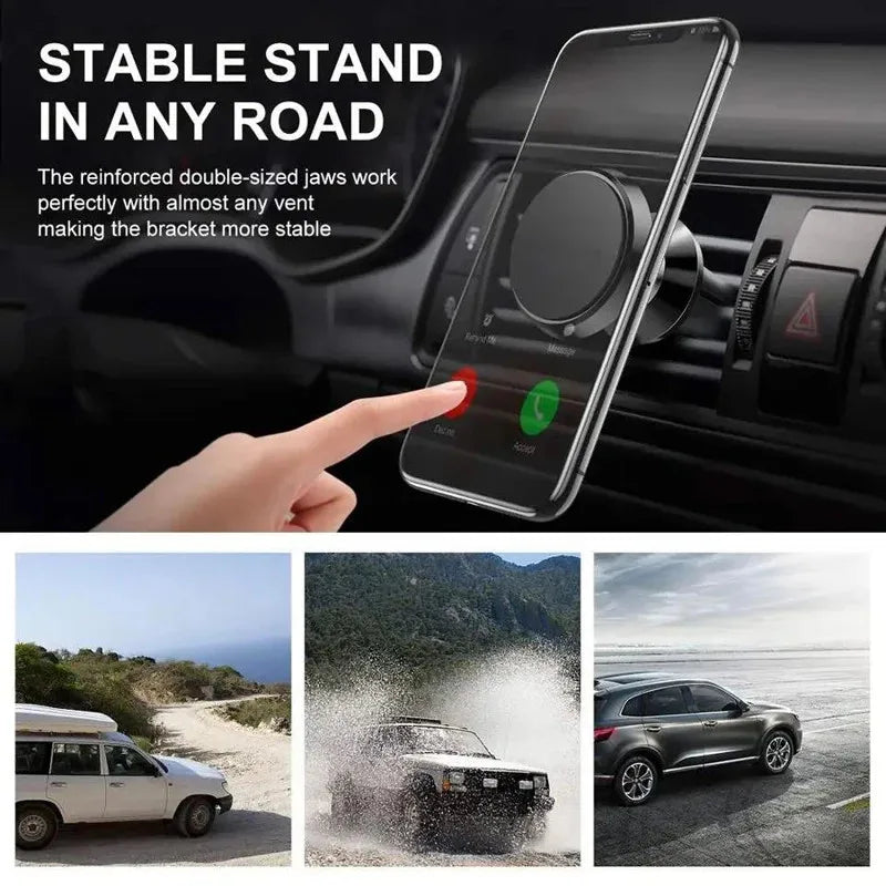 Magnetic Phone Holder Car Mount With Car Air Vent Clip Cellphone Mount