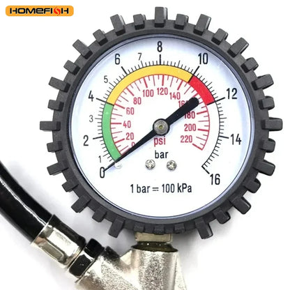 220PSI Car Motorcycle Multifunctional Tire Air Pressure Monitoring Gauge