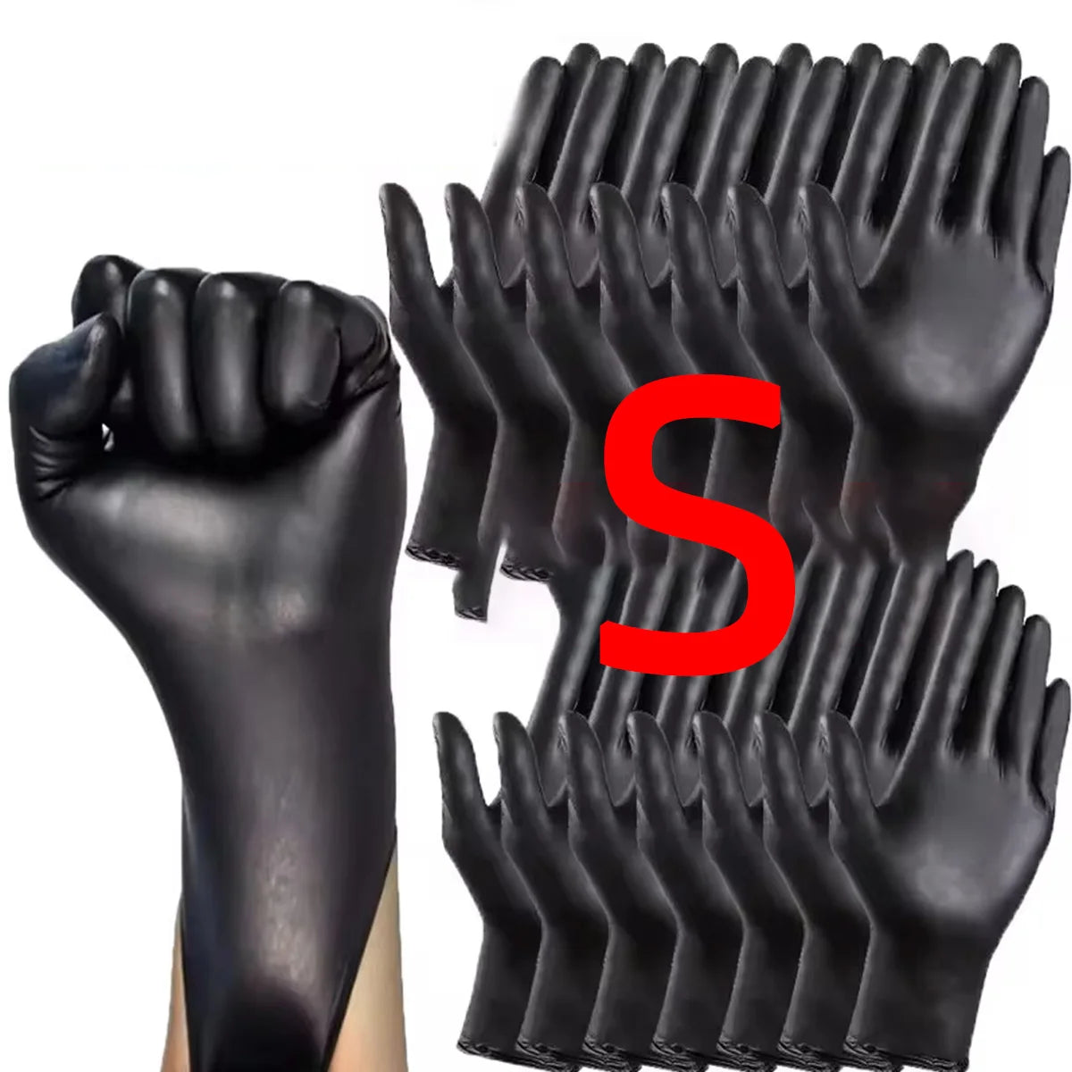 10/20/50/100PCS Bagged Disposable Gloves Black Disposable Gloves Household
