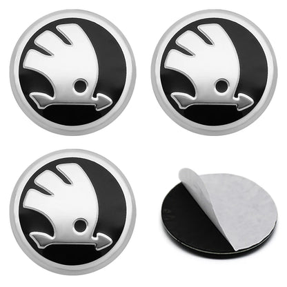 4Pcs 56mm 60mm Car Wheel Center Hub Caps Badge Rim Cover Emblem For Skoda
