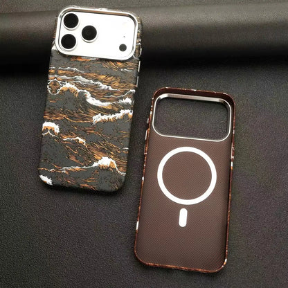 Kevlar Carbon Fiber PC Texture Magnetic Case For iPhone 18 Air 17 16 15 14