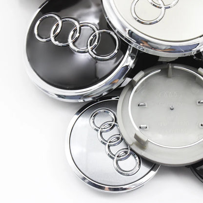 4PCS 60mm 61mm 68mm 69mm 77mm Car Wheel Center Cap Hub Cover Badge For Audi