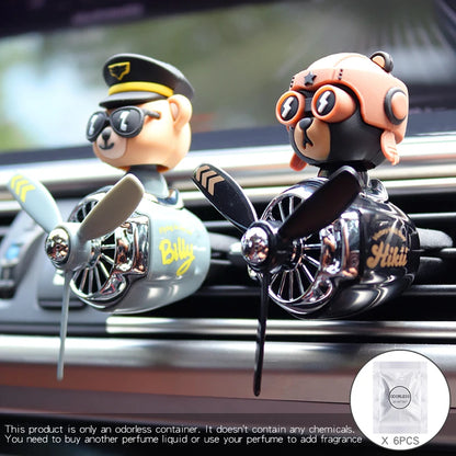 DIY perfume Odorless ornament plane pilot bear car air fresheners