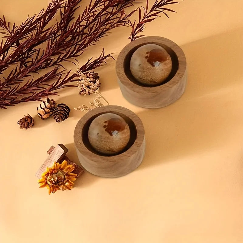 Car & Home Essential Oil Diffuser - Made of Wood Mini Cute Natural