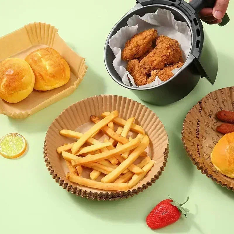 Air Fryer Disposable Paper Parchment Wood Pulp Steamer Cheesecake Air Fryer