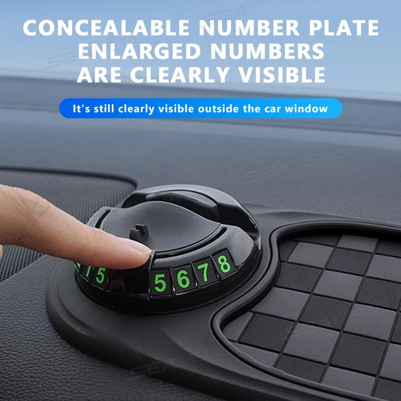 2 in 1 Dashboard Anti Slip Mat with Phone Mount 360-Degree Rotation Car