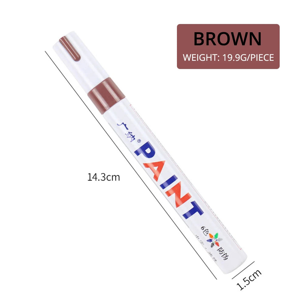 1pcs White Waterproof Cars Wheel Tire Oily Mark Pen Auto Rubber Tyre Paint