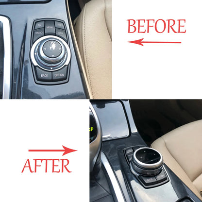 Car Multimedia Buttons Cover Stickers Knob Cover For BMW 1 3 5 Series X3 X5