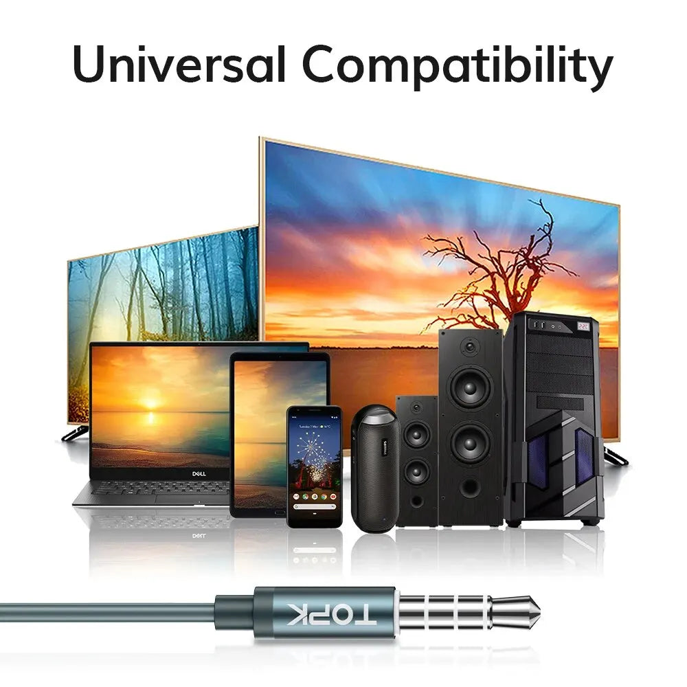 TOPK 3 5mm Wired Headphones Ear Headset Earphones Microphone Bass Stereo