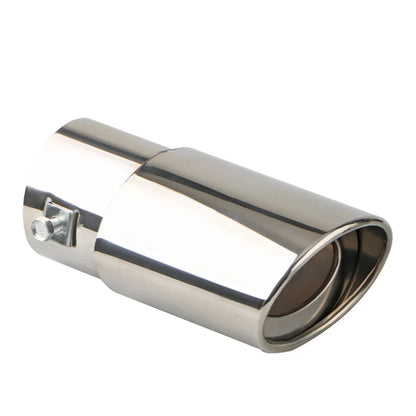 1PCS 2.5" Inlet Car Auto Exhaust Muffler Tip Pipe Stainless Steel Chrome