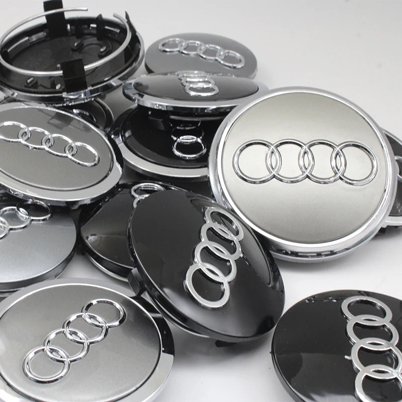 4PCS 60mm 61mm 68mm 69mm 77mm Car Wheel Center Cap Hub Cover Badge For Audi