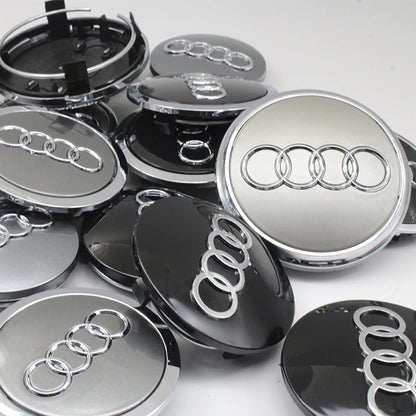 4PCS 60mm 61mm 68mm 69mm 77mm Car Wheel Center Cap Hub Cover Badge For Audi