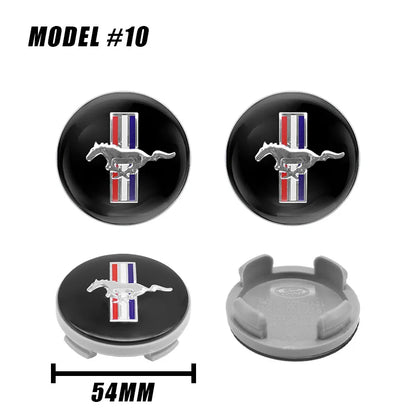4Pcs 56mm 60mm 54mm Car Wheel Center Hub Cap Rim Cover Stickers For Ford