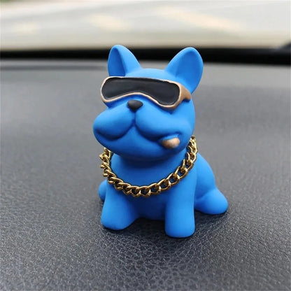 Wear-resistant Bulldog Car Ornaments Feel Comfortable Resin Material Car