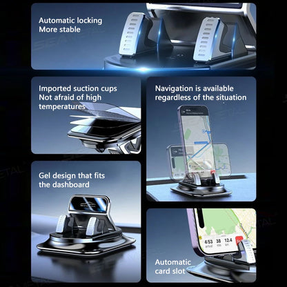 SEAMETAL Car Phone Mount Anti Slip Silicone Dashboard Phone Holder
