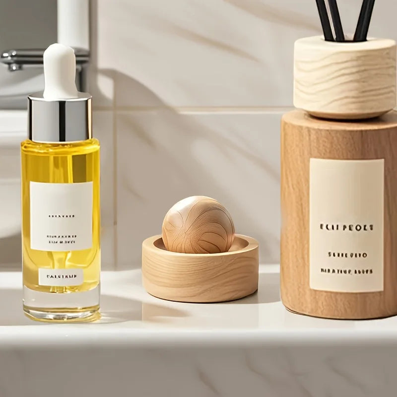 Car & Home Essential Oil Diffuser - Made of Wood Mini Cute Natural