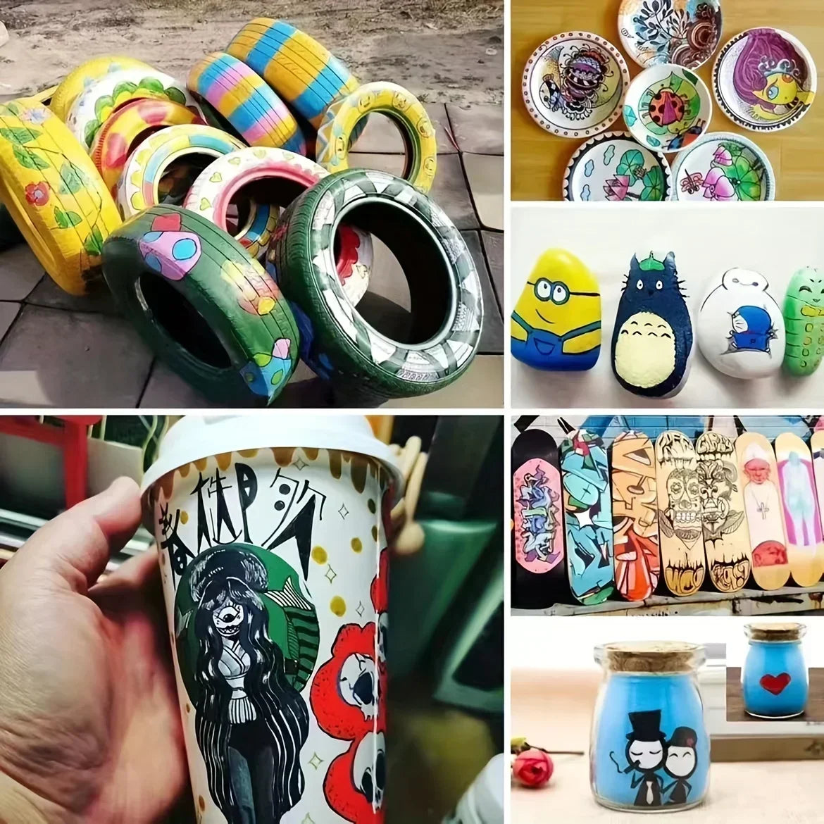 Car Paint Pen Waterproof Car Wheel Tire Oily Painting Mark Pen Auto Rubber