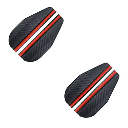 2PCS Car Rearview Mirror Rain Eyebrow Carbon Fiber Sun Visor Shade Cover