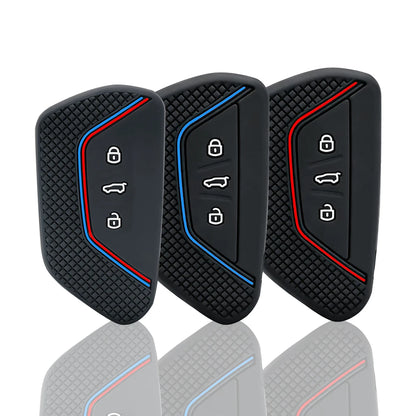 Silicone Car Key Fob Chain Case Cover For Vw Golf 8 Id.3 Id.4 Id.7 Id.buzz
