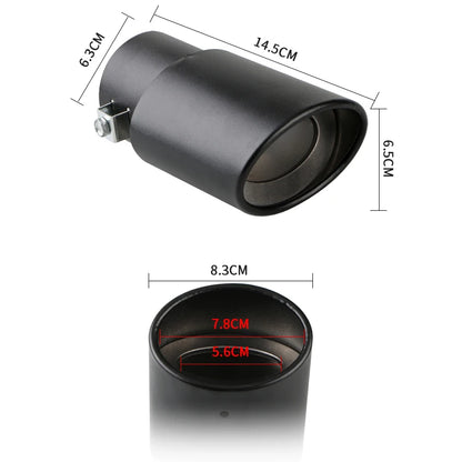 1PCS 2.5" Inlet Car Auto Exhaust Muffler Tip Pipe Stainless Steel Chrome