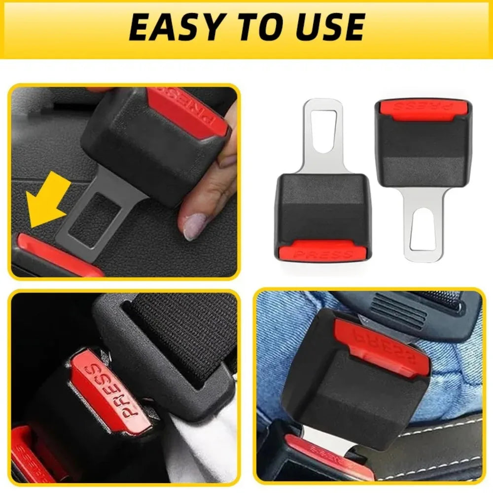 2PC Car Seat Belt Clip Extender Safety Seatbelt Lock Buckle Plug Thick