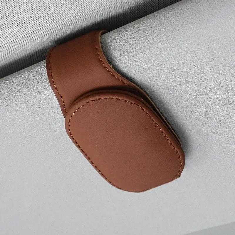 Car Glasses Case Sunglasses Clip Card Ticket Holder Stand Fastener Pen