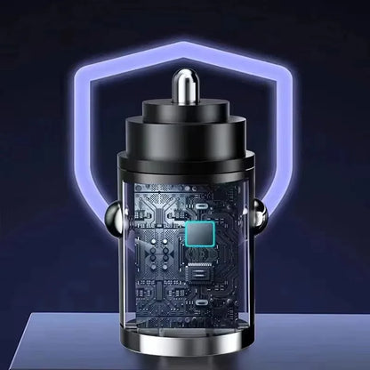 Mini 100W PD QC Pull Ring Fast Charging Car Charger USB C Car Phone Charger