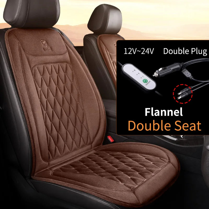 12-24v Heated Car Seat Cover 30' Fast Car Seat Heater Cloth/Flannel Heated