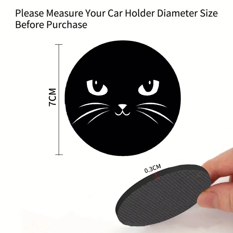 2PCS Silicone Car Cup Coaster Waterproof Non-Slip Sift-Proof Spill Saucer