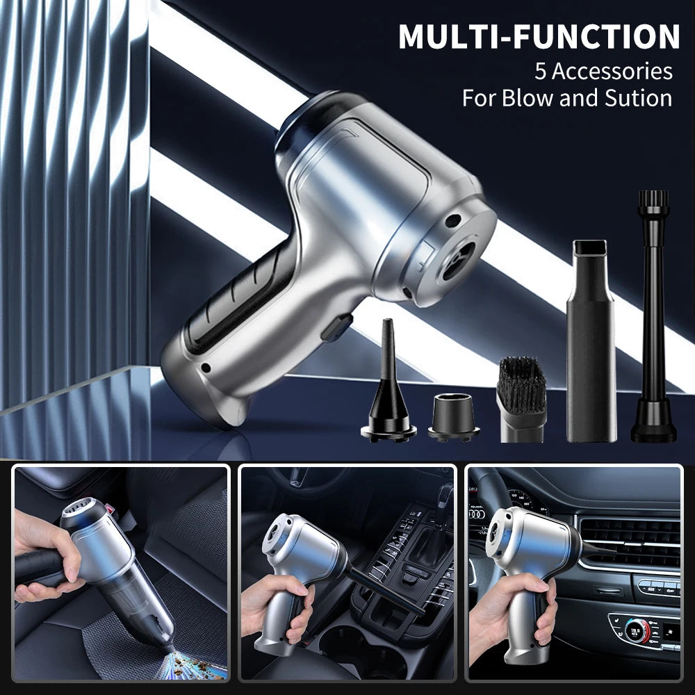 Rechargeable Wireless Handheld Car Vacuum Cleaner Strong Suction Wet Dry