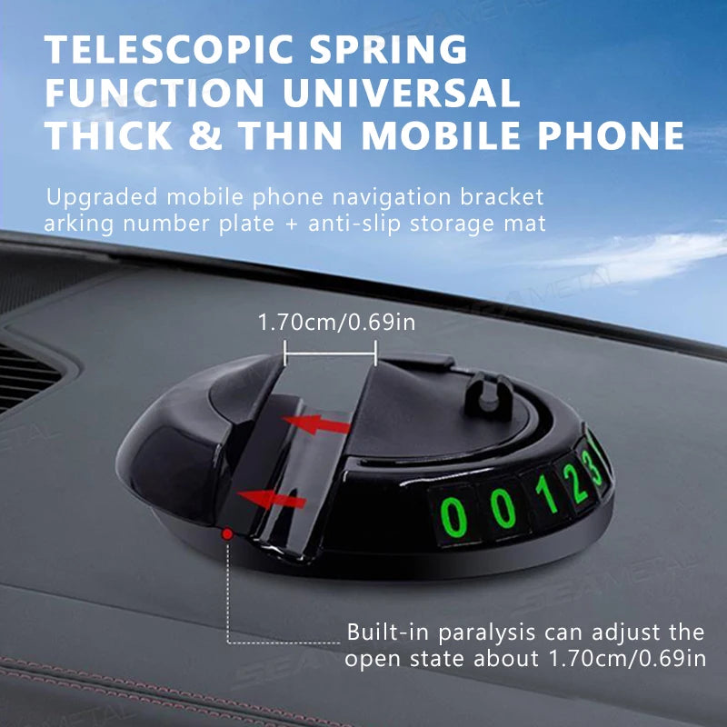 2 in 1 Dashboard Anti Slip Mat with Phone Mount 360-Degree Rotation Car