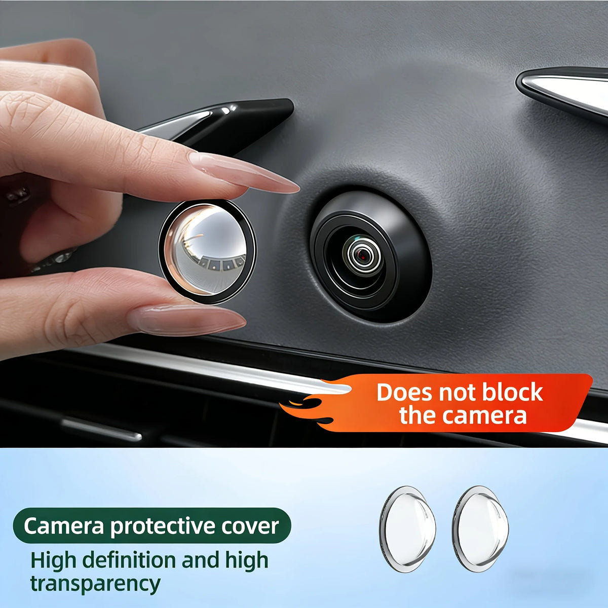 2PCS Car Camera Lens Protector Rear View Backup Camera Cover 360° Camera