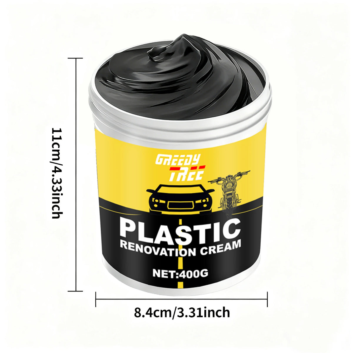 400g Heavy-Duty Car Plastic Renovator Wax - Fast-Acting Scratch Repair