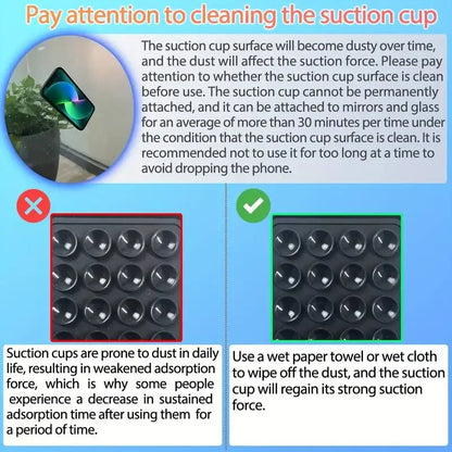 Silicone Suction Phone Holder Mat Multifunctional Cup Wall Stand Square
