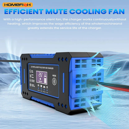 Battery Repair LCD Display 6A 12V Intelligent Car Battery Charger Car and
