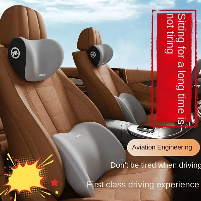 Car Headrest/Lumbar Support Car Neck Pillow Waist Cushion Driver Seat