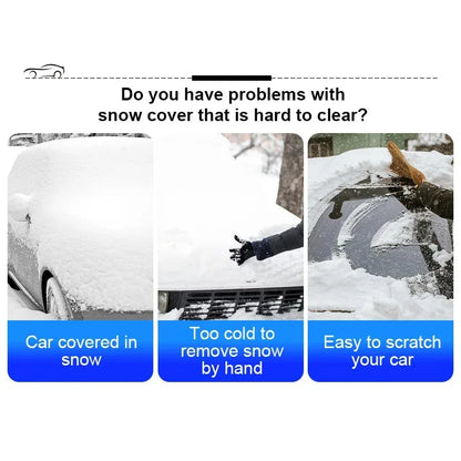 Winter Car Cleaner Extendable Snow Shovel Ice Scraper Brush Detachable