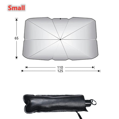 Car Windshield Sun Shade, Foldable Umbrella Sunshade/Cover for Most Cars