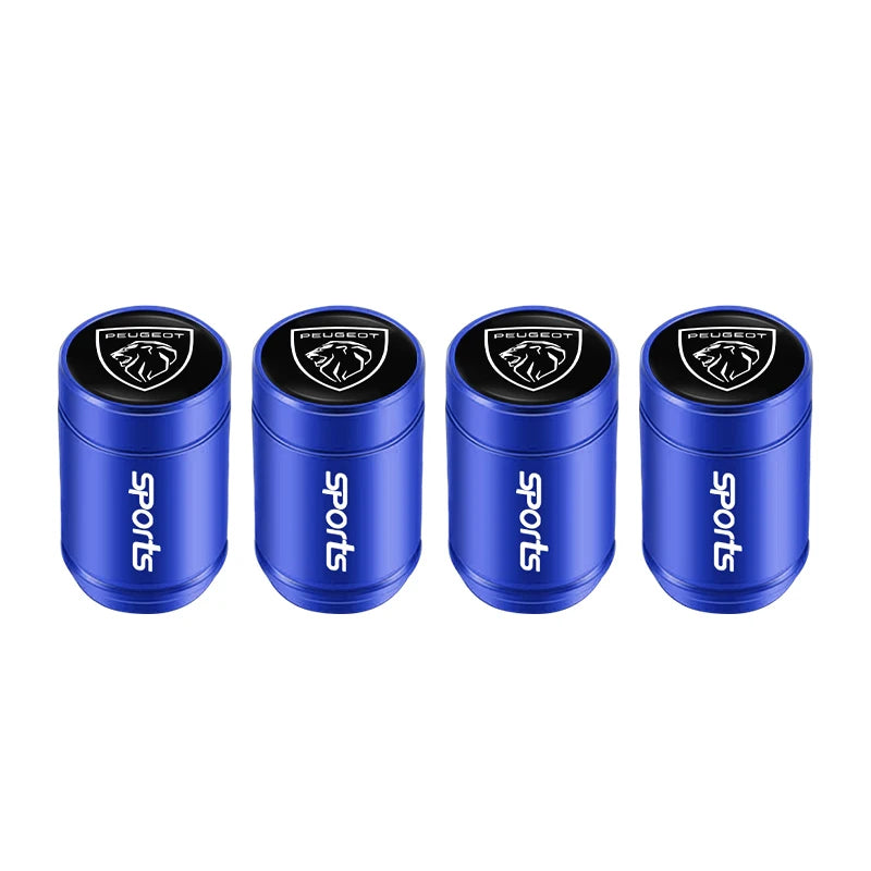4Pcs Peugeot Logo Car Tyre Valve Cap Auto Wheel For Peugeot 208 308 206 307