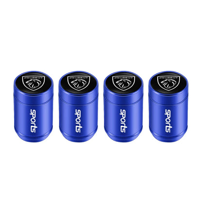 4Pcs Peugeot Logo Car Tyre Valve Cap Auto Wheel For Peugeot 208 308 206 307